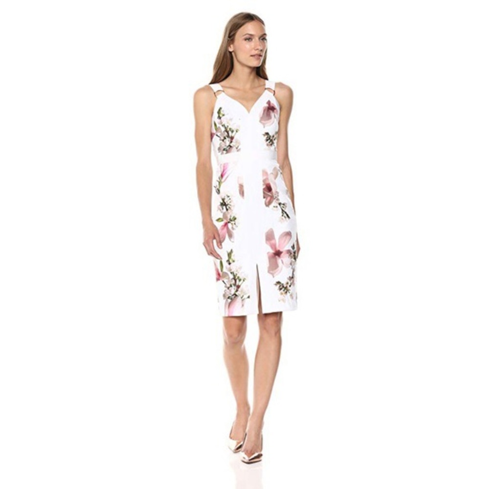 Ted Baker London Bodycon Floral White Dress